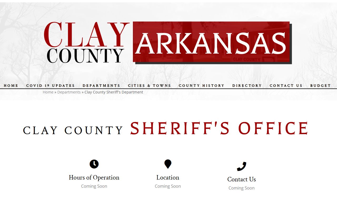 Clay County jail mugshots sheriff page with no verified roster gallery